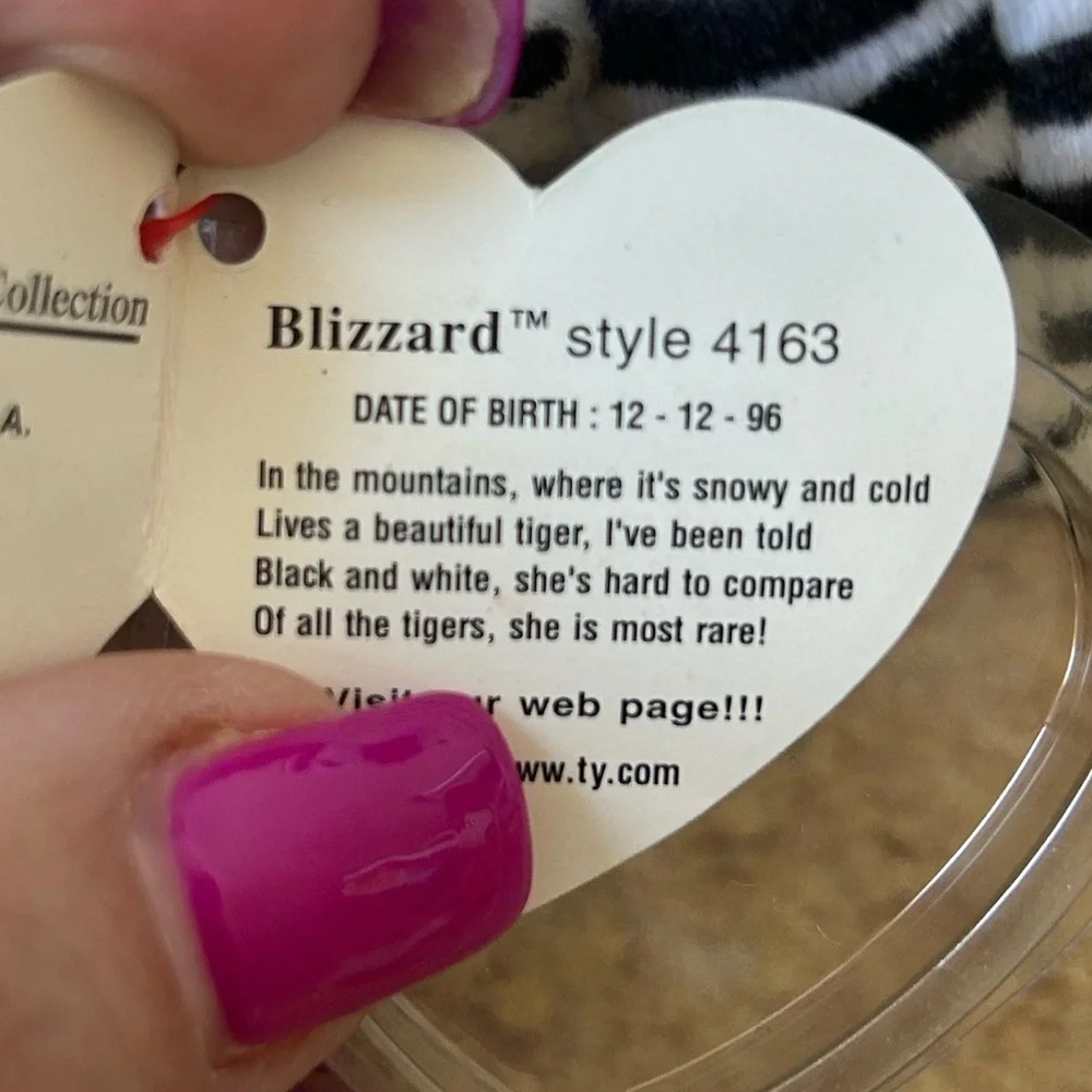 5/$25 TY Original Beanie Baby “Blizzard” NWT Birthdate: 12/12/96 - Picture 8 of 8